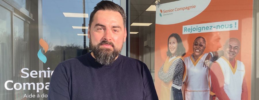 Portrait de Damien Fortune, directeur de l'agence d'aide à domicile Senior Compagnie Chinon